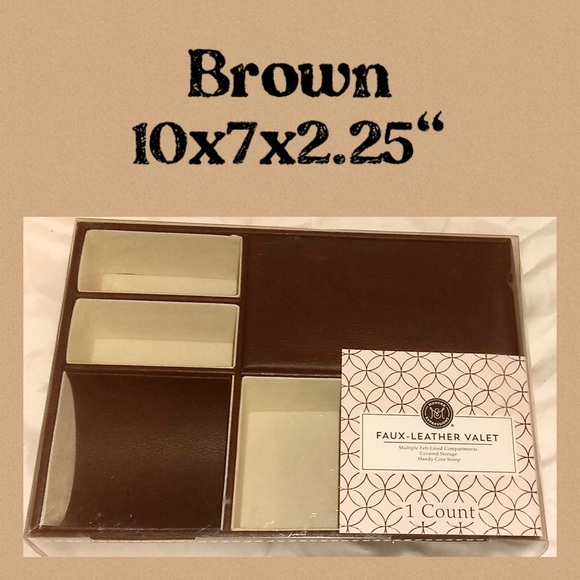 Guy Gift Night Table Multi Compartment Organizer Glasses Phone Organization Tray - Picture 2 of 4